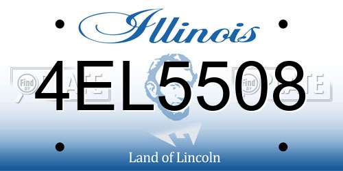 4EL5508 Illinois License Plate