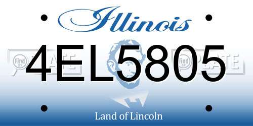 4EL5805 Illinois License Plate
