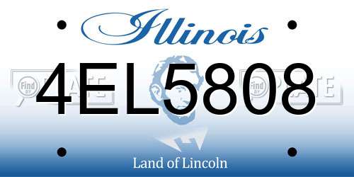 4EL5808 Illinois License Plate