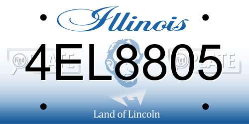 4EL8805 Illinois License Plate