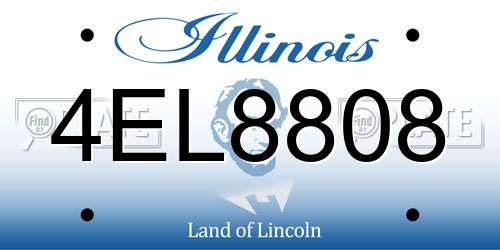 4EL8808 Illinois License Plate