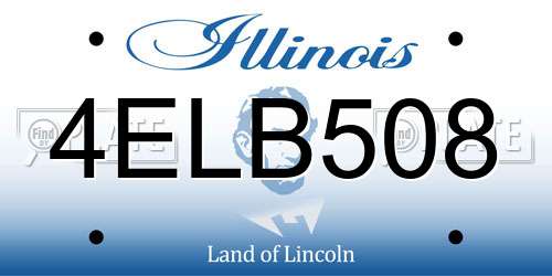 4ELB508 Illinois License Plate
