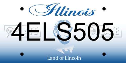 4ELS505 Illinois License Plate