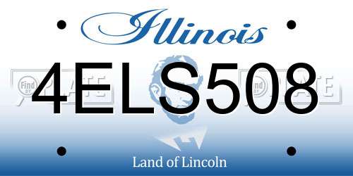 4ELS508 Illinois License Plate