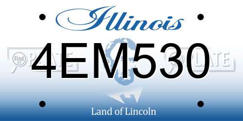 4EM530 Illinois License Plate