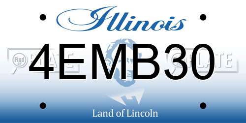 4EMB30 Illinois License Plate