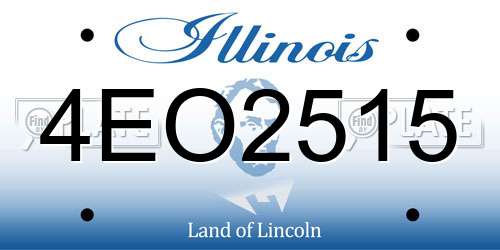4EO2515 Illinois License Plate