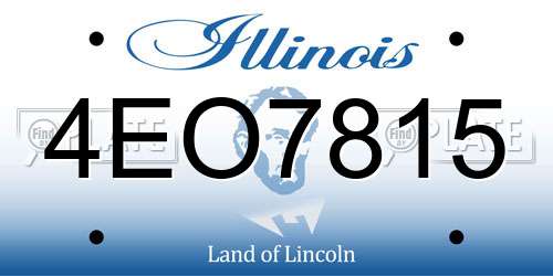 4EO7815 Illinois License Plate