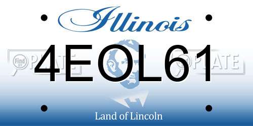 4EOL61 Illinois License Plate
