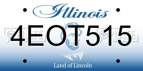 4EOT515 Illinois License Plate