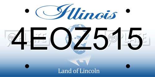 4EOZ515 Illinois License Plate