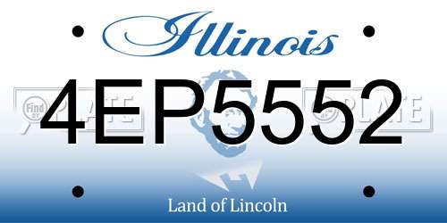 4EP5552 Illinois License Plate