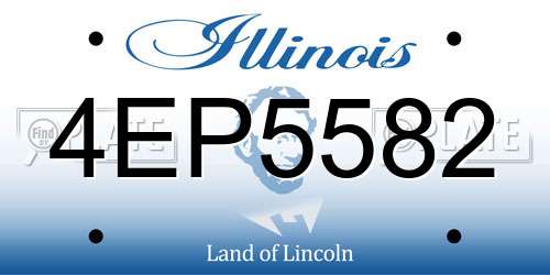 4EP5582 Illinois License Plate