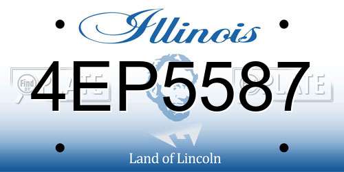 4EP5587 Illinois License Plate