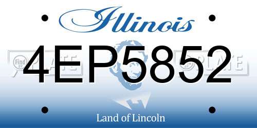 4EP5852 Illinois License Plate