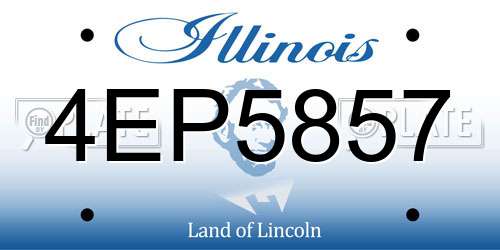 4EP5857 Illinois License Plate