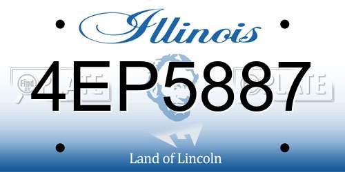4EP5887 Illinois License Plate