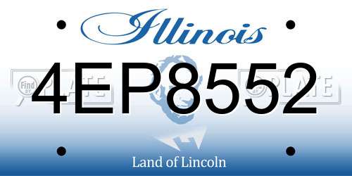 4EP8552 Illinois License Plate
