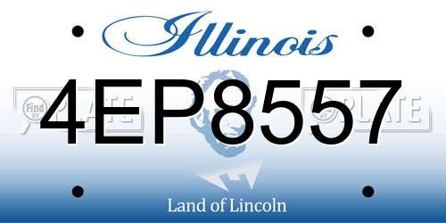 4EP8557 Illinois License Plate