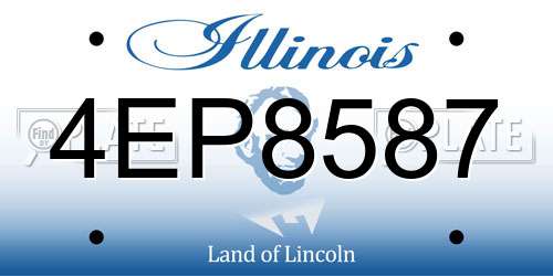 4EP8587 Illinois License Plate