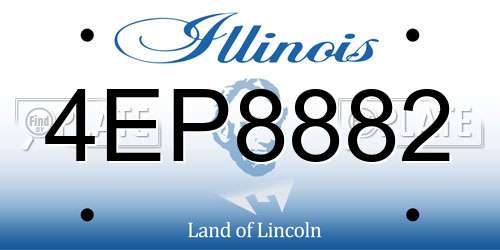 4EP8882 Illinois License Plate
