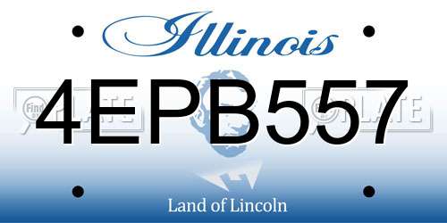 4EPB557 Illinois License Plate