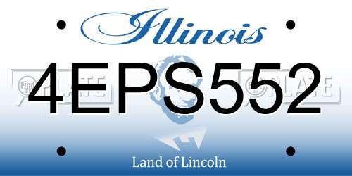4EPS552 Illinois License Plate