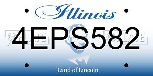 4EPS582 Illinois License Plate
