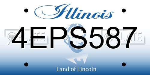 4EPS587 Illinois License Plate