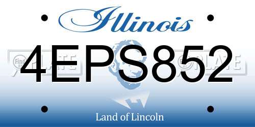 4EPS852 Illinois License Plate