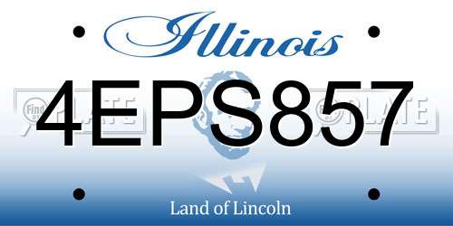 4EPS857 Illinois License Plate