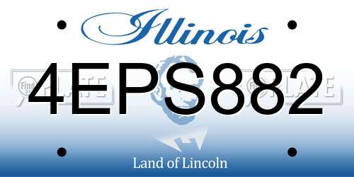4EPS882 Illinois License Plate