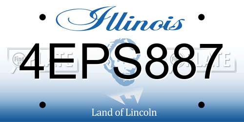 4EPS887 Illinois License Plate