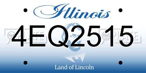 4EQ2515 Illinois License Plate