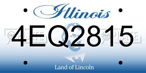 4EQ2815 Illinois License Plate