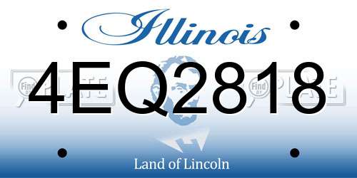 4EQ2818 Illinois License Plate
