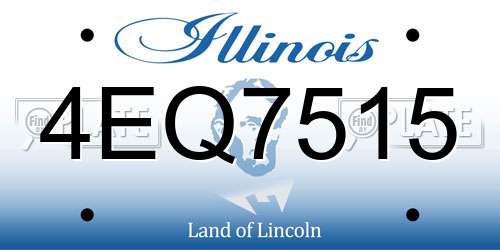 4EQ7515 Illinois License Plate