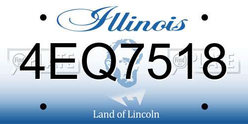 4EQ7518 Illinois License Plate