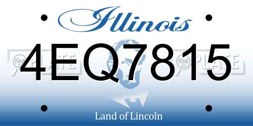 4EQ7815 Illinois License Plate