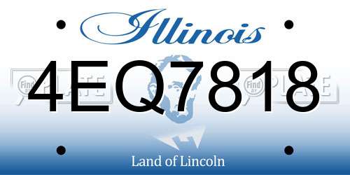 4EQ7818 Illinois License Plate