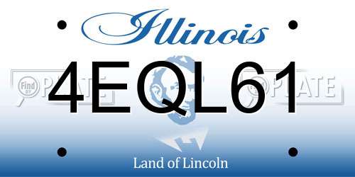 4EQL61 Illinois License Plate