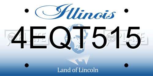 4EQT515 Illinois License Plate