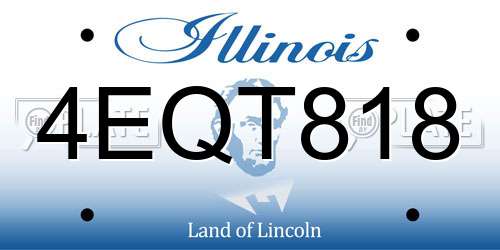4EQT818 Illinois License Plate