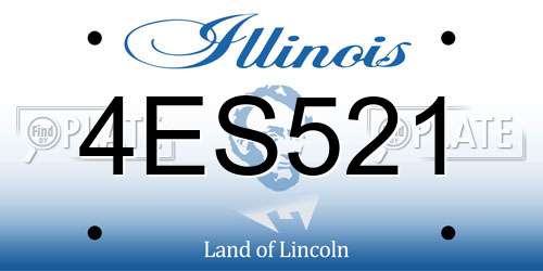4ES521 Illinois License Plate