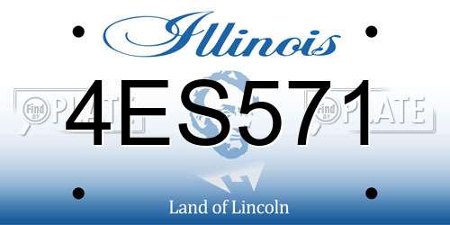 4ES571 Illinois License Plate