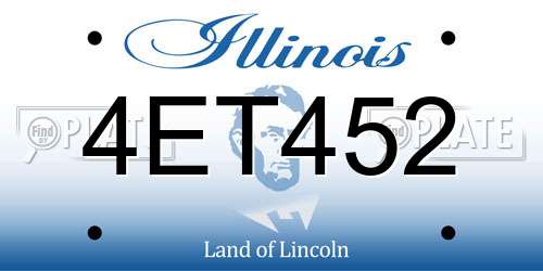 4ET452 Illinois License Plate