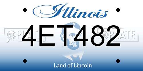4ET482 Illinois License Plate