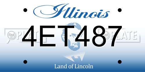 4ET487 Illinois License Plate