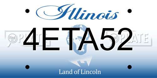 4ETA52 Illinois License Plate