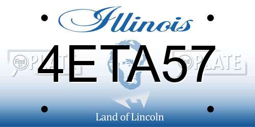 4ETA57 Illinois License Plate